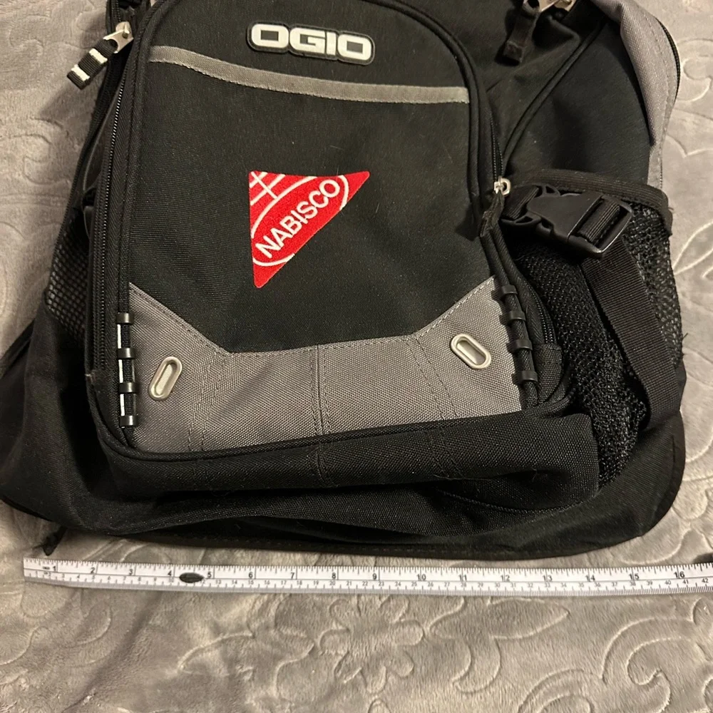 Ogio Black and Gray Nabisco Backpack with Padded Straps